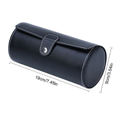 3-Slot Vintage Travel Watch Case Roll Case
