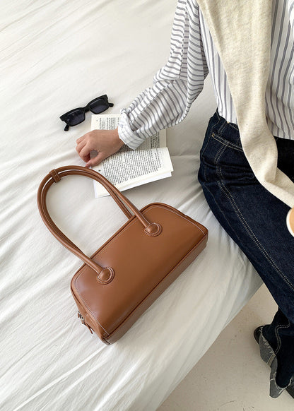 Mini Shoulder Bag Faux Leather Compact Design