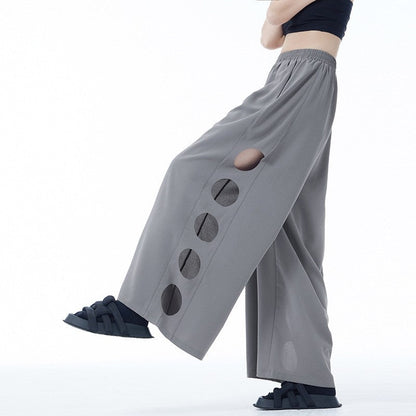 Cutout High Waist Wide Leg Pants For Women