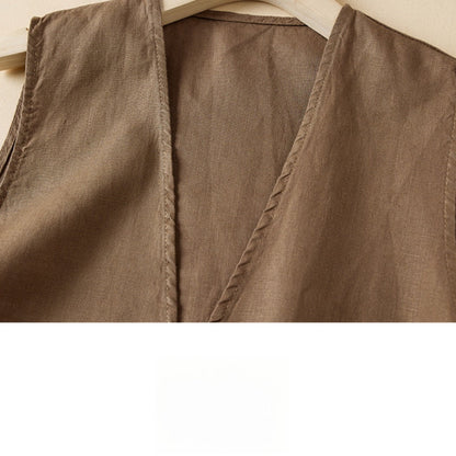 Crosa - Solid Color Sleeveless Vest – Minimalist Summer Layer