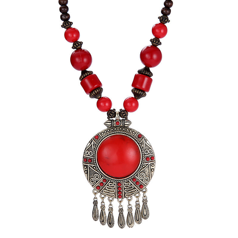 Tibetan Ethnic Style Retro Bohemian Necklace Pendant Beads With Jewelry