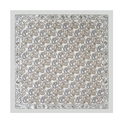 Scarvii - Soft Vintage Paisley Printed Square Scarf