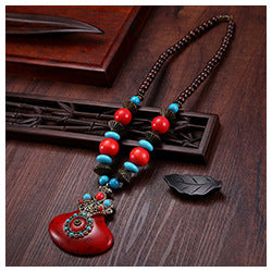 Tibetan Ethnic Style Retro Bohemian Necklace Pendant Beads With Jewelry