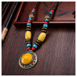 Tibetan Ethnic Style Retro Bohemian Necklace Pendant Beads With Jewelry
