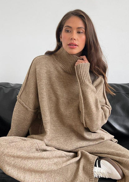 Oversized Knit Sweater and Pants Set in Soft Knit