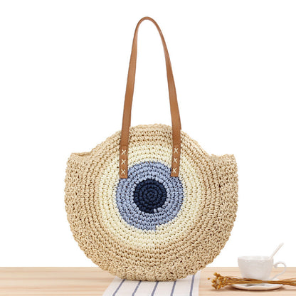 Crochet Market Bag Round Shoulder Bag