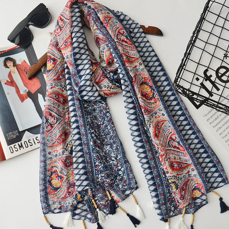 Scarvii - Boho Tassel Scarf 70.8"x35.4"