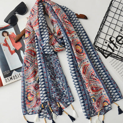 Scarvii - Boho Tassel Scarf 70.8"x35.4"