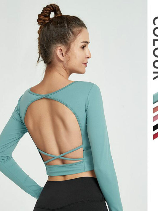 Yoga Suit T Long Sleeved Sports Jacket Training Fitness Suit Women Running Suit