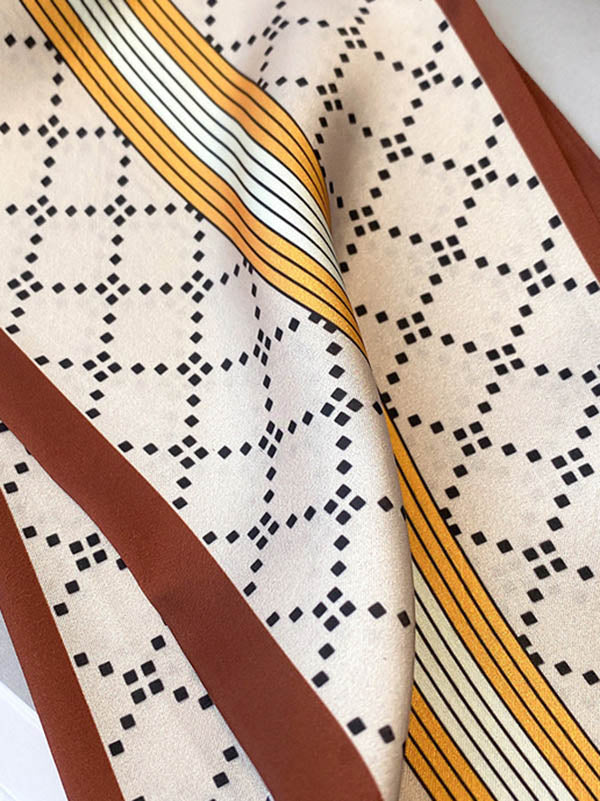 Leisure Fashion Geometry Simple Silk Scarf