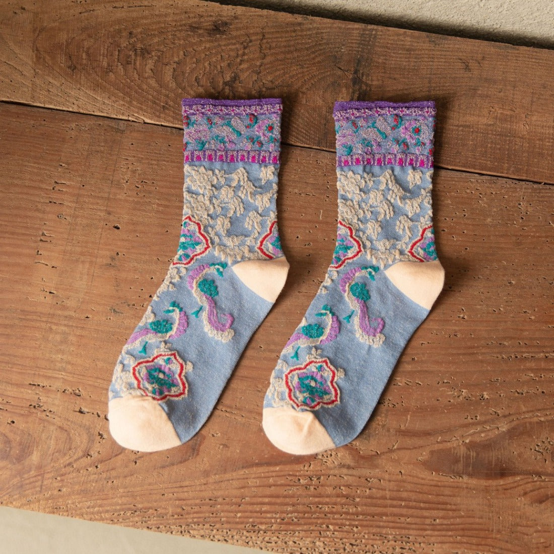 Rufia - Vintage Pattern Autumn-Winter Mid-Calf Socks