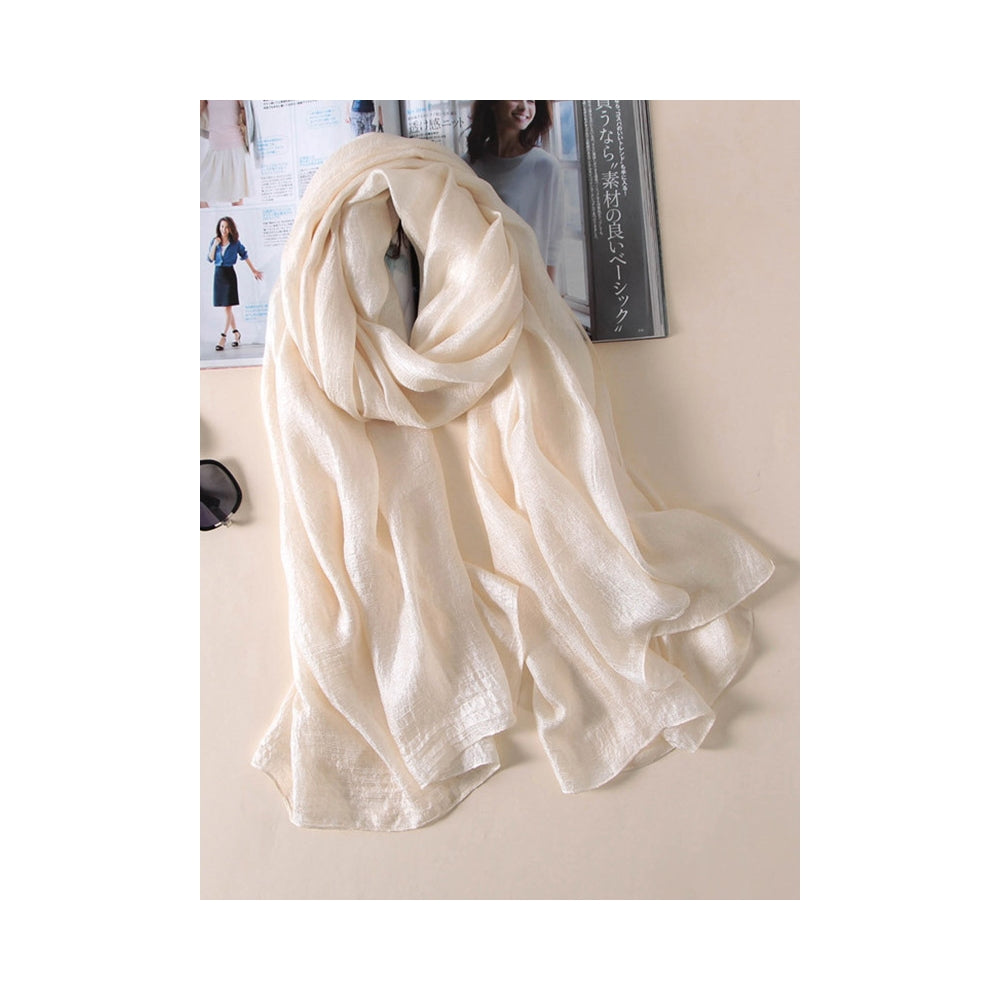 Casual Solid Color Keep Warm Sun Protection Silk Shawl&Scarf