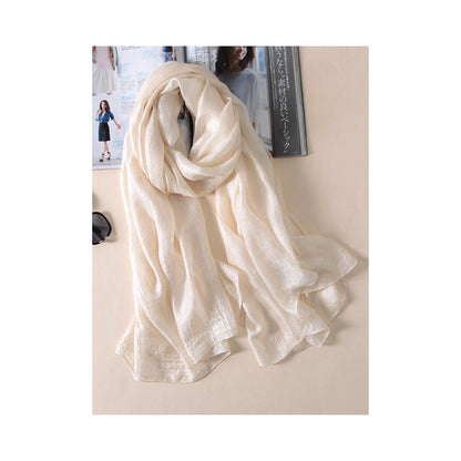 Casual Solid Color Keep Warm Sun Protection Silk Shawl&Scarf