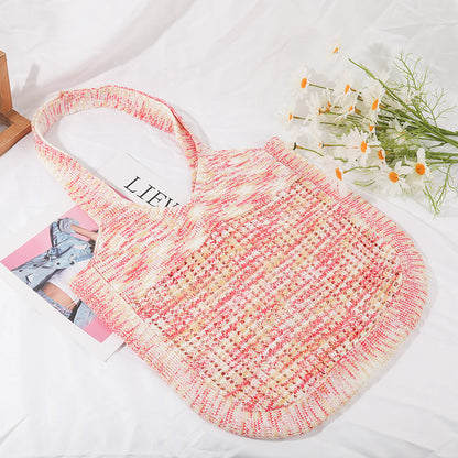 Crochet Tote Bag Hollow Mesh Shoulder Bag