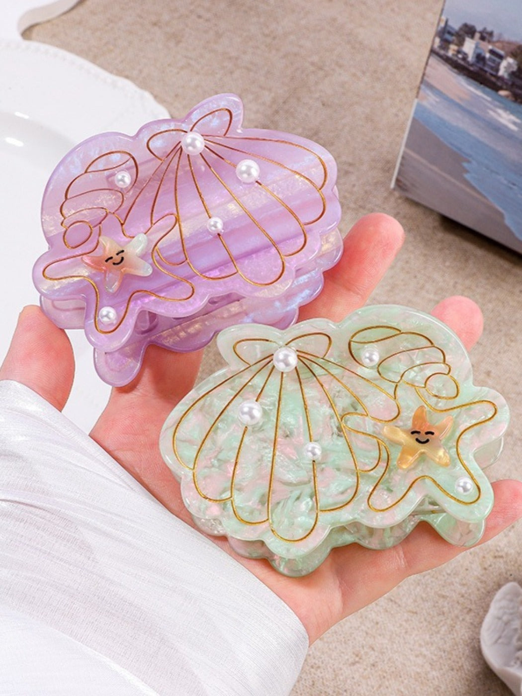 Clio - Ocean Seashell-Shaped Hair Clips