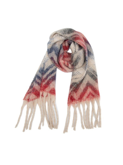 Scarvii - Winter Tassel Scarf with Mountain Patterns