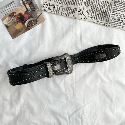 Vintage Metal Punk Adjustable Waist Belt