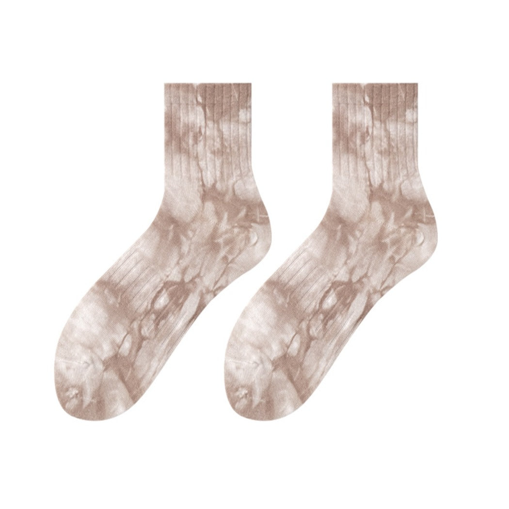 Rufia - Unisex Tie-Dye Mid-Calf Socks - Trendy &amp; Comfort