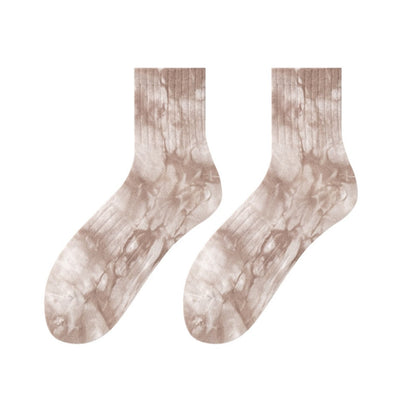 Rufia - Unisex Tie-Dye Mid-Calf Socks - Trendy &amp; Comfort