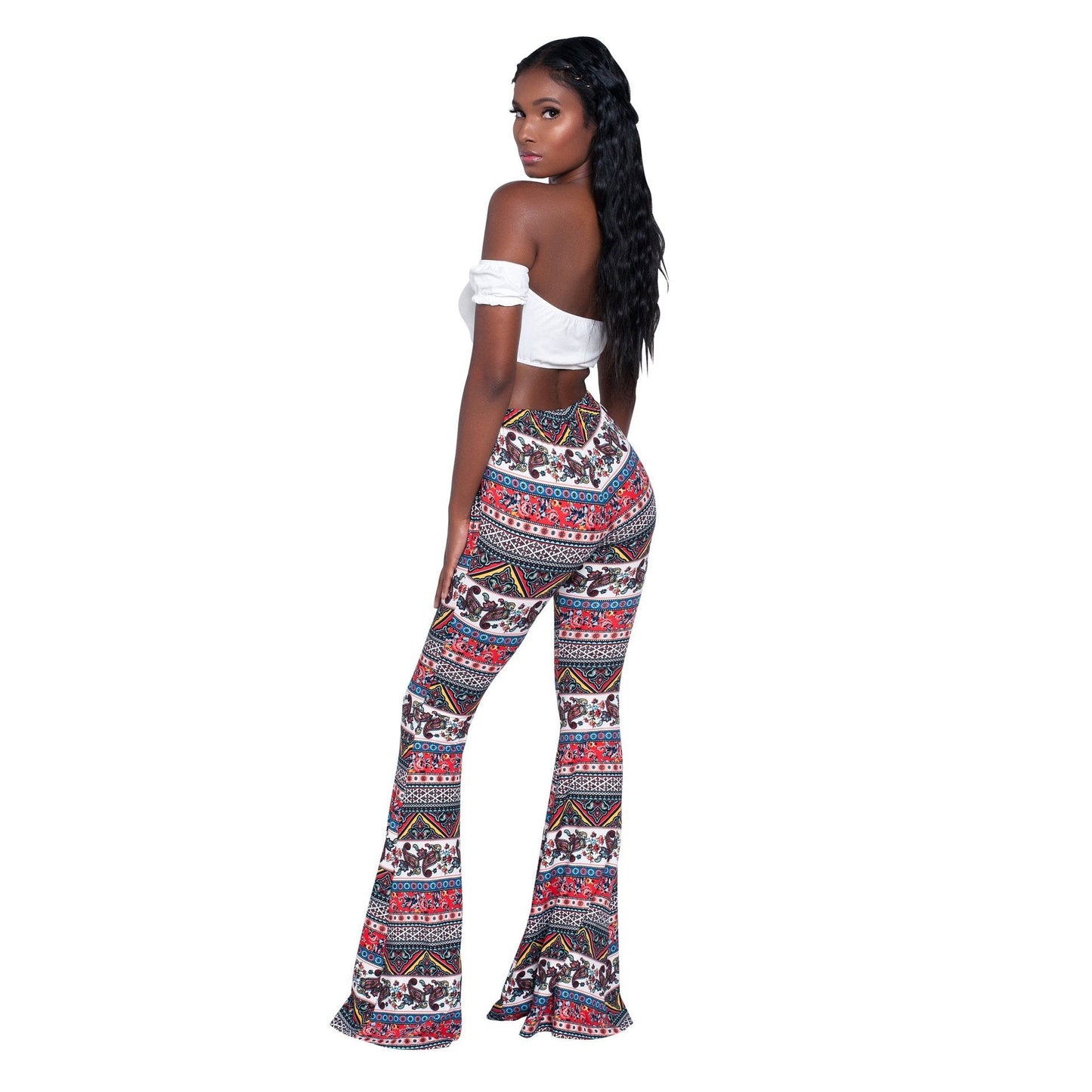 Fashion Pattern Printed Women'S Bootcut Pants