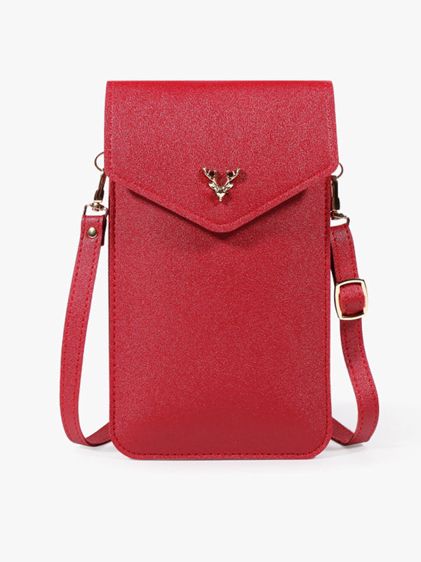 7 Colors Simple Solid Color PU Sling Bag