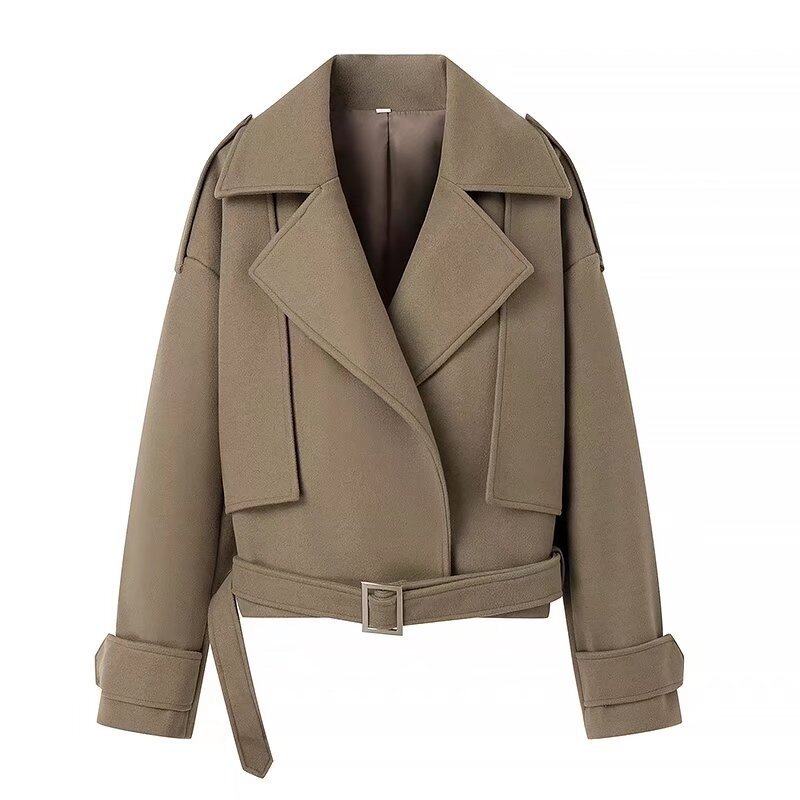 Short Belted Wool Coat