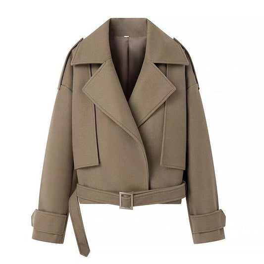 Short Belted Wool Coat