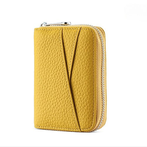 Leather Solid Color Card Case Wallets