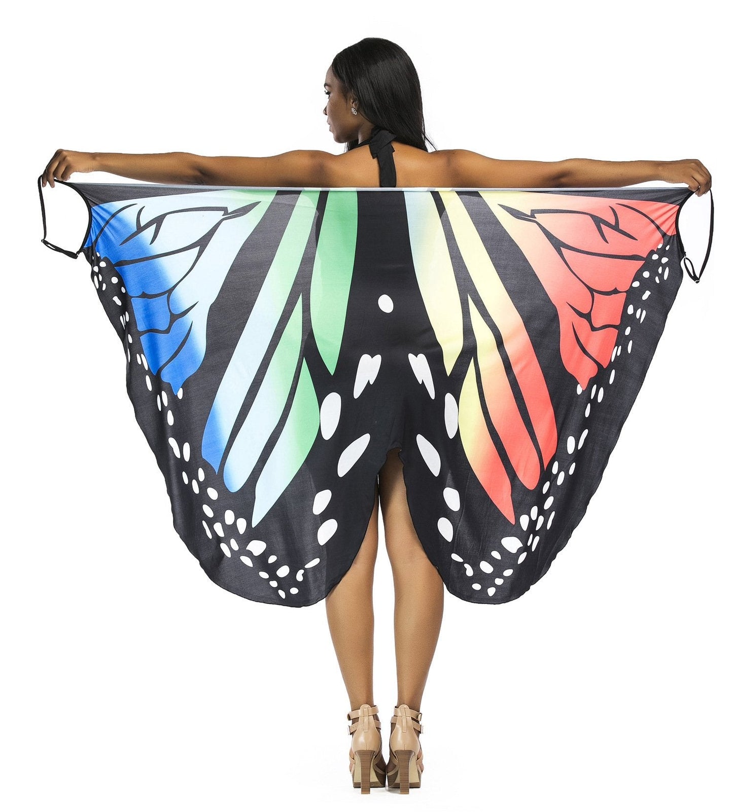 New Sexy Shawl Sling Print Cover Up Dress