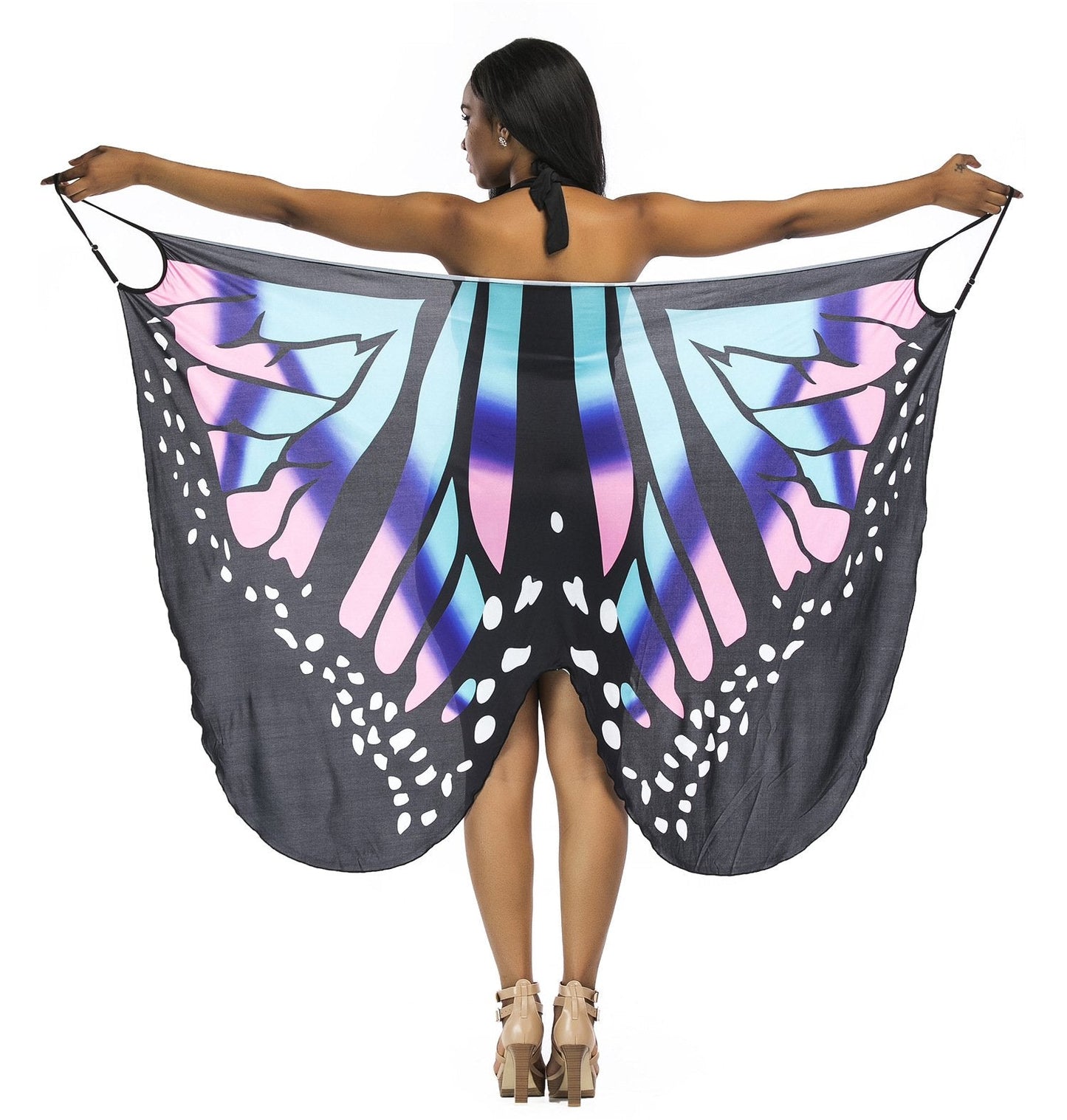 New Sexy Shawl Sling Print Cover Up Dress