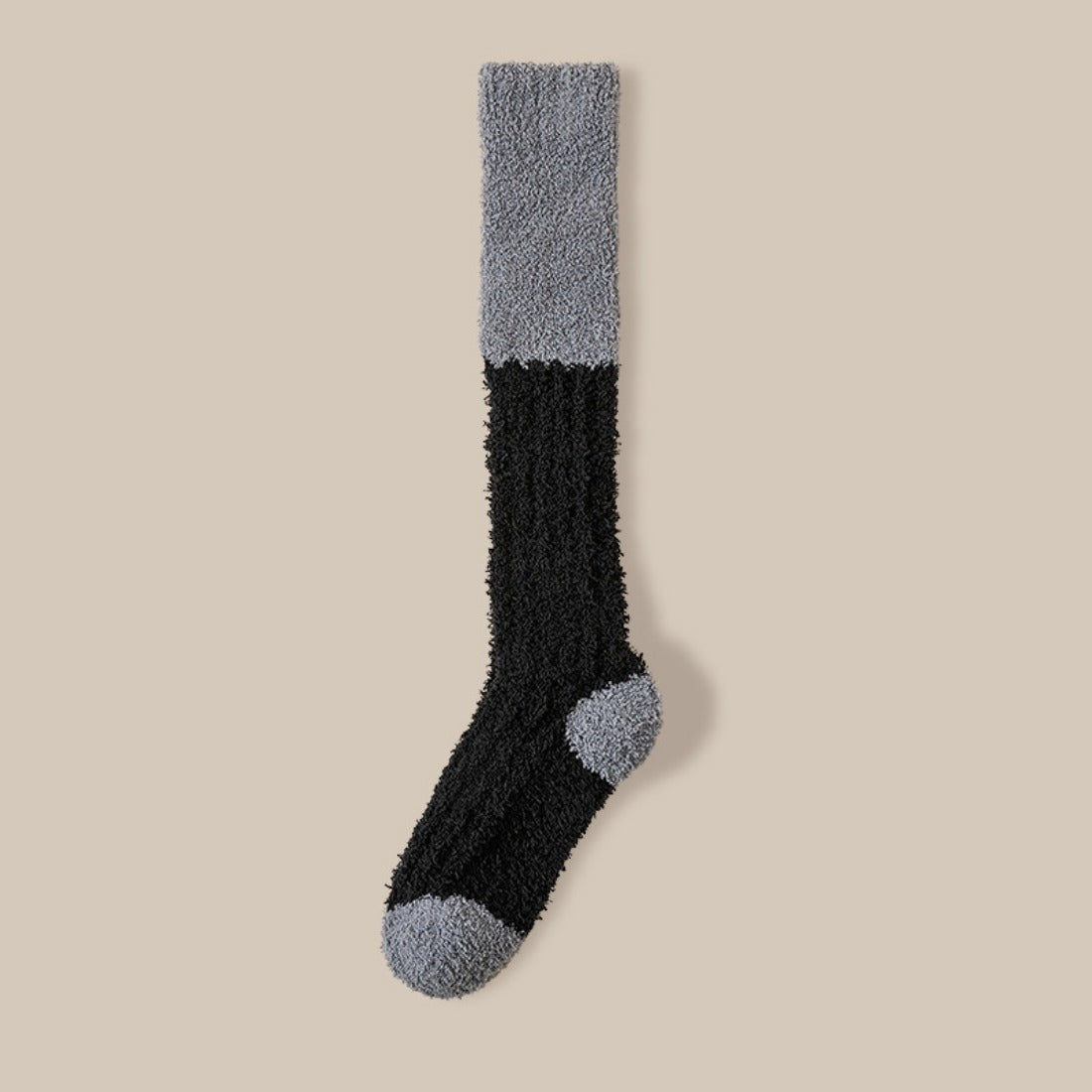 Rufia - Color Block Knee-High Towel Socks
