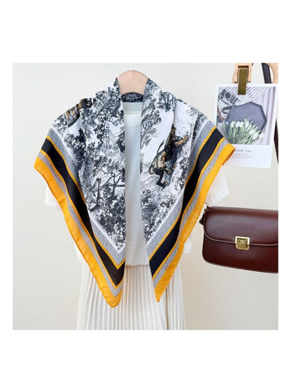 Scarvii - Jungle Print Square Scarf for Women