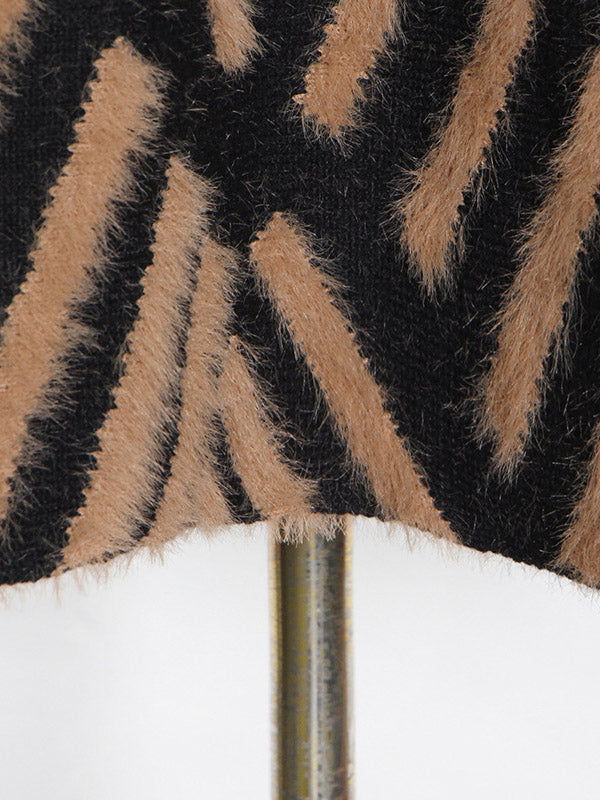 Urban Loose With Belted High-Neck Knitting Sweater
