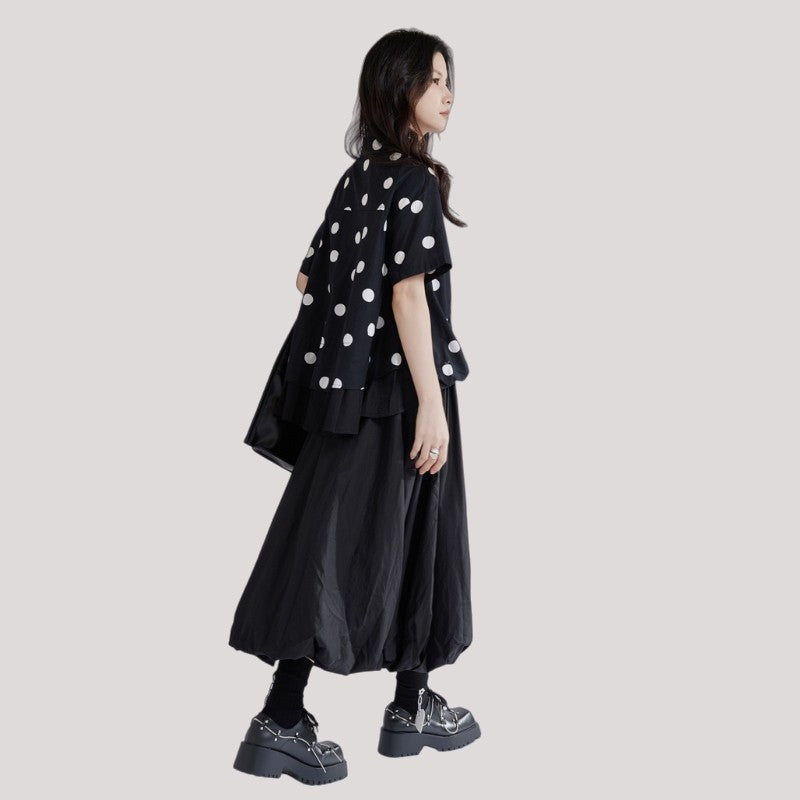 Small Polka Dot Irregular Shirt