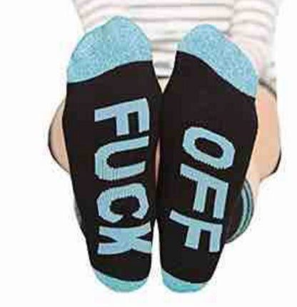 F**K Off Socks Stockings Cotton Striped Socks Suck Sweat-Proof Socks
