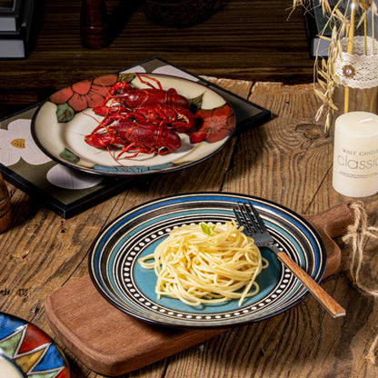 Ciro - Bohemian Style Ceramic Dinner Plate – 8 Inch