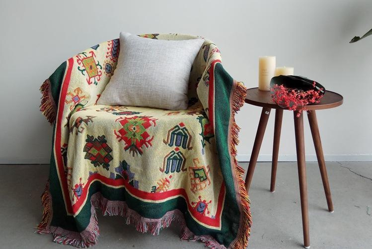 Bohemian Cotton Multi-Functional Sofa Blanket Tapestry