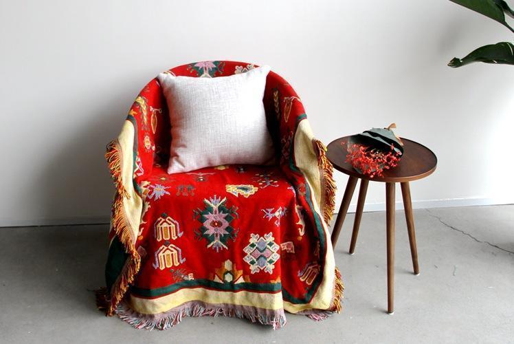 Bohemian Cotton Multi-Functional Sofa Blanket Tapestry