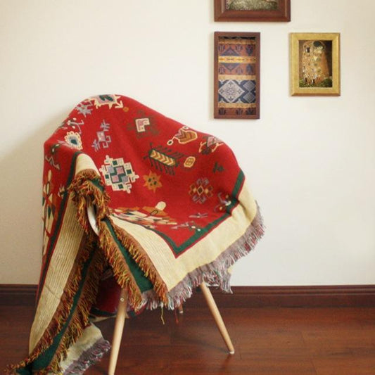 Bohemian Cotton Multi-Functional Sofa Blanket Tapestry