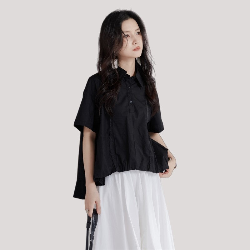 Small Polka Dot Irregular Shirt