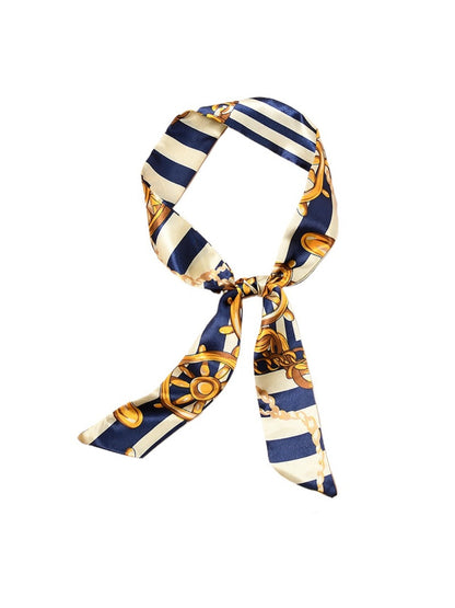 Scarvii - Classic Colorful Print Head Scarf - Elegant &amp; Vibrant