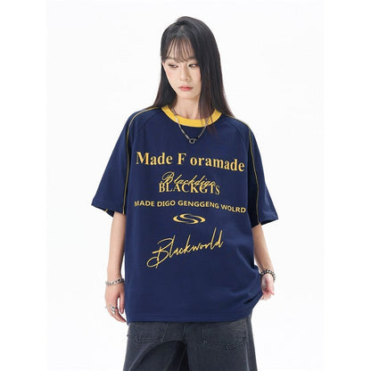 Creative Letter Print Street Style T-Shirt