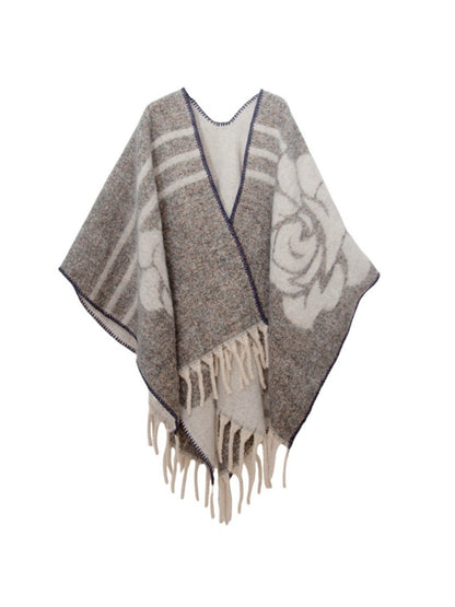 Scarvii - Floral Jacquard Winter Shawl Scarf
