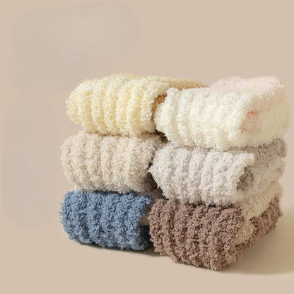 Rufia - Color Block Knee-High Towel Socks