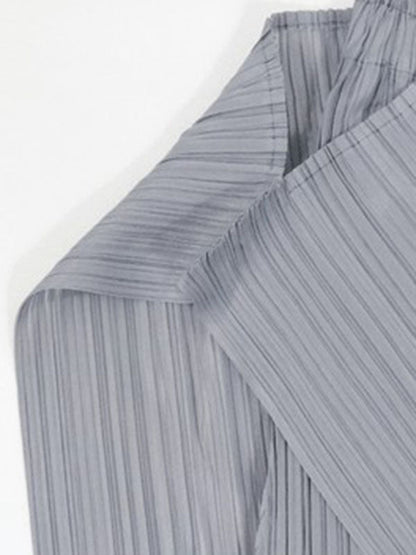 Irregular Clipping Loose Asymmetric Pleated Solid Color Split-Side Tiered Round-Neck Casual Pants Bottoms Two Pieces Set Vest Top
