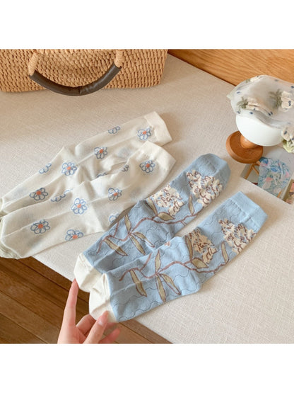 Rufia - Vintage Blue Crew Socks