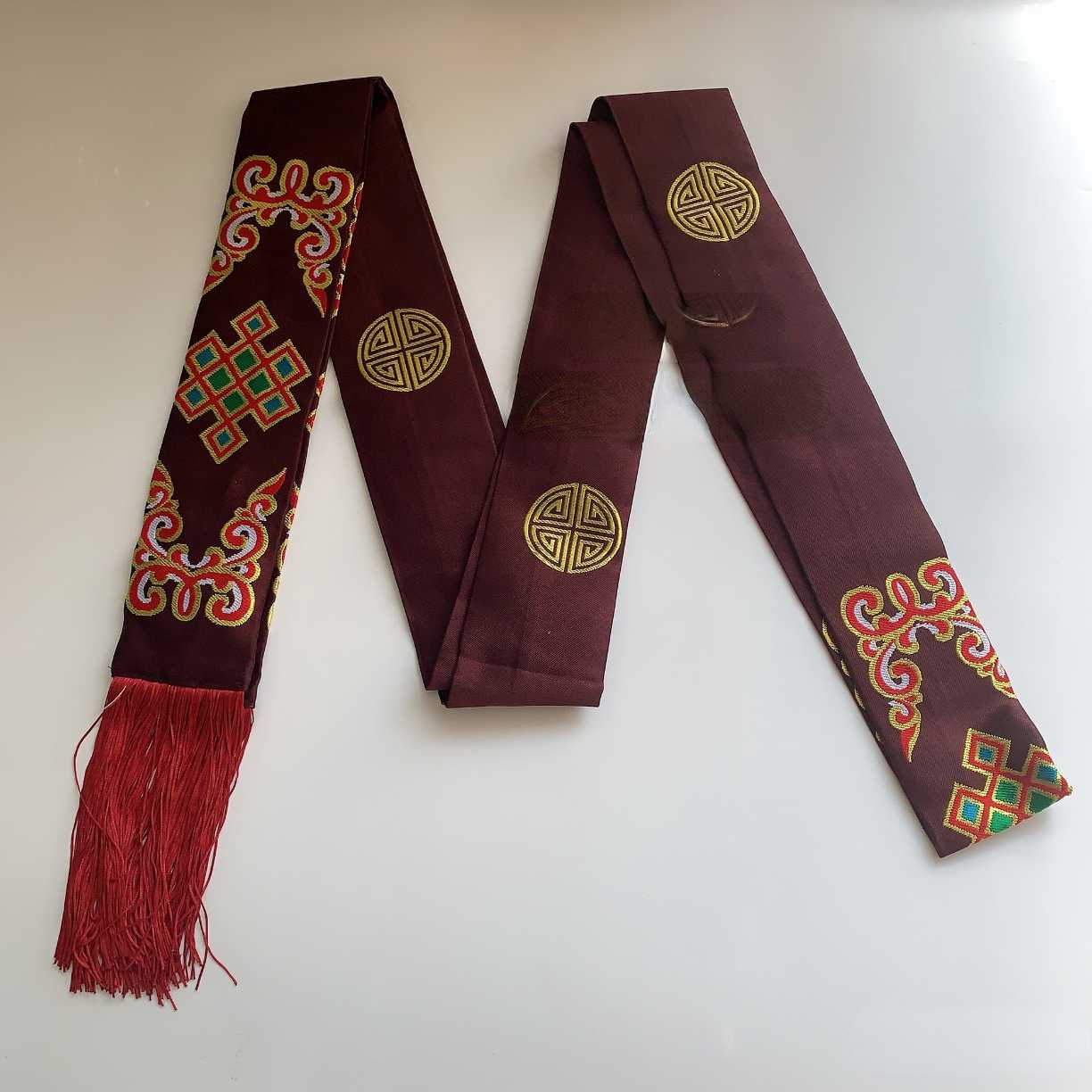 Unisex Tibetan, Nepalese, Tibetan-Style Costume Embroidery, Ethnic Minority Tibetan Robes, Tibetan Skirts, Fringed Belts, Waist Ornaments