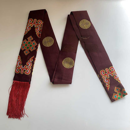 Unisex Tibetan, Nepalese, Tibetan-Style Costume Embroidery, Ethnic Minority Tibetan Robes, Tibetan Skirts, Fringed Belts, Waist Ornaments