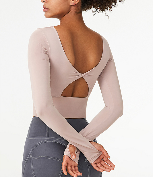 Autumn And Winter Seamless Integrated Yoga Jacket With Chest Pad Nude Sports Jacket Yoga Suit Long Sleeve