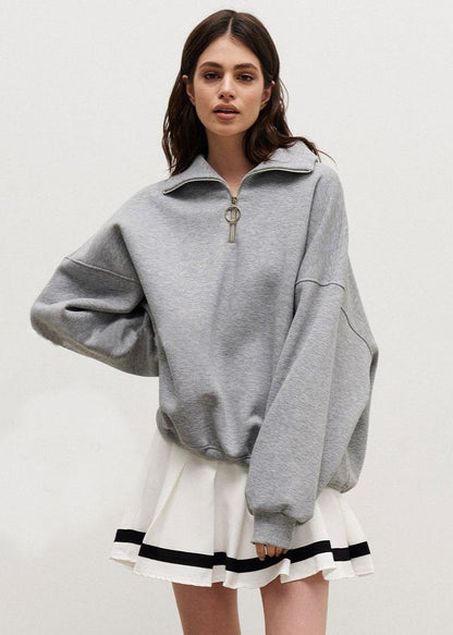 Zip Up Sweater Soft Fabric Casual Style